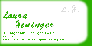 laura heninger business card